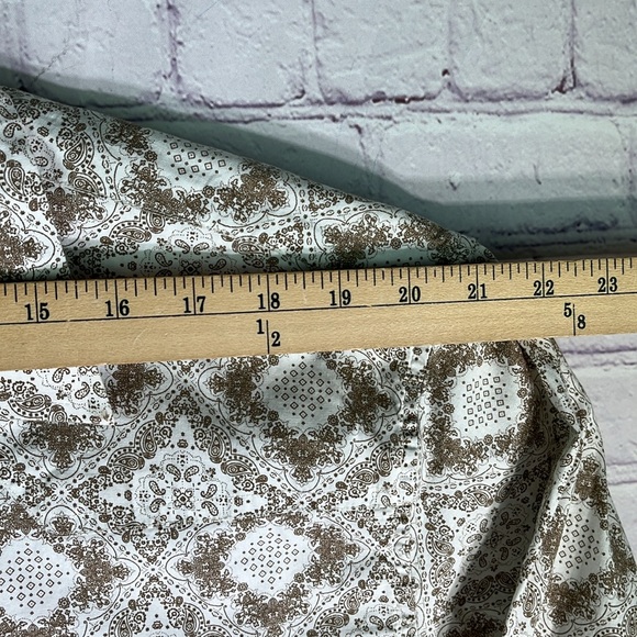 Rafter C Men's Cowboy White and Tan Snap Button Shirt. Size: XL - Picture 5 of 9